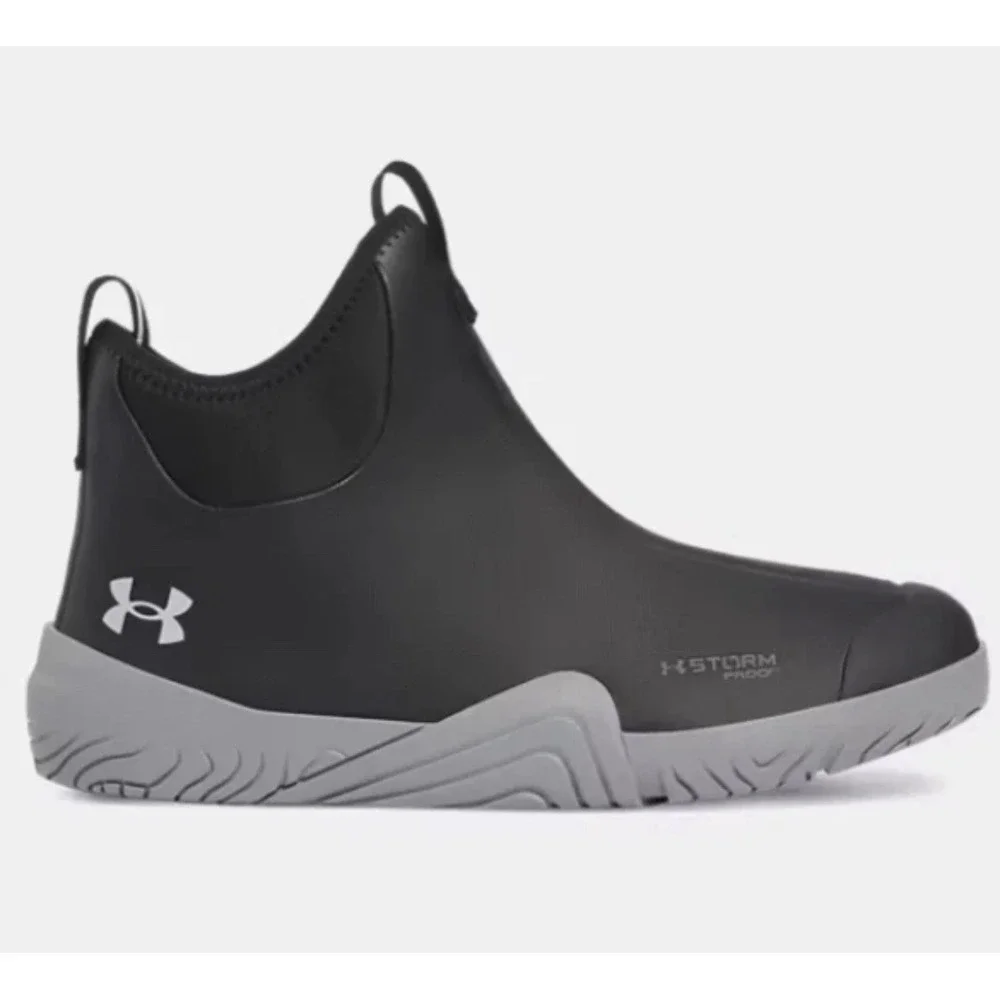 New Under Armour Charged Shoreman Deck Boots 3026906-002 Black / Gray